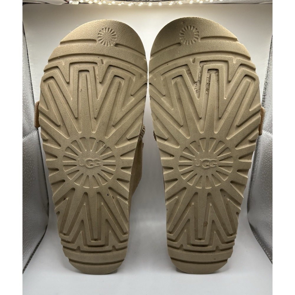 Ugg Women's Goldenstar Hi Slide Sandals Sz 8 Sand Suede Duel Adj Strap -1965 - Picture 7 of 7